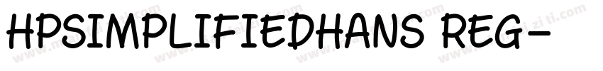 HPSIMPLIFIEDHANS REG字体转换